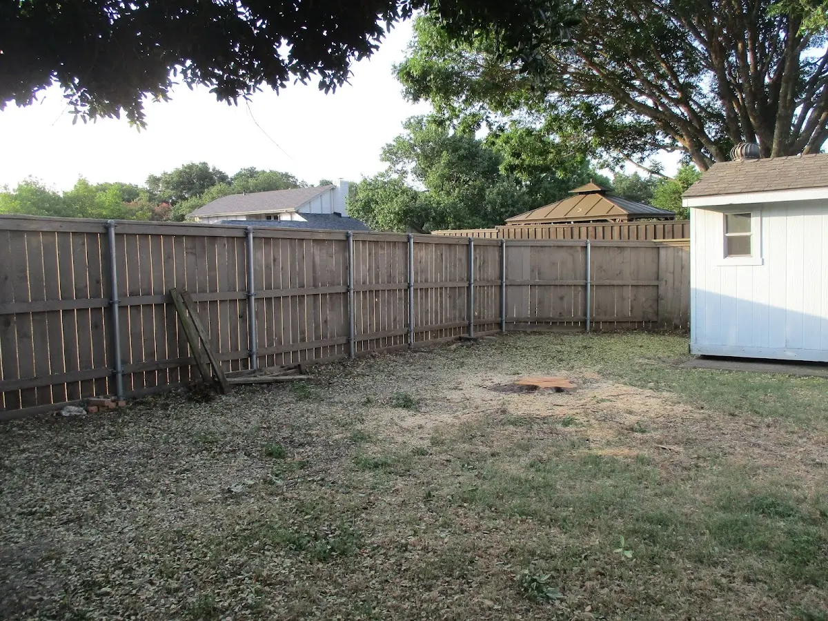 Cleared yard after professional tree removal in Hustontown